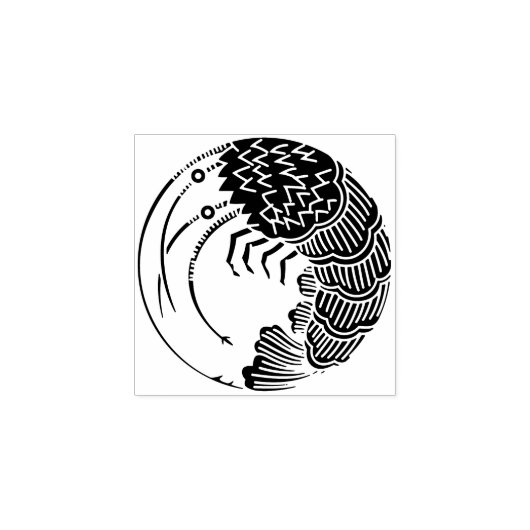 Circle of shrimp / 海老の丸 	rubberstempel (Afrduk)