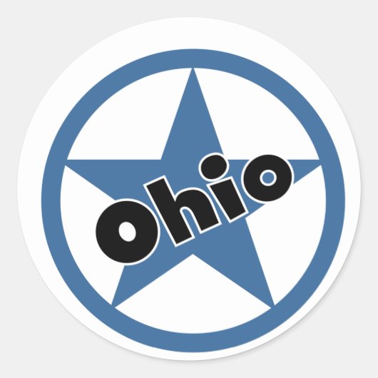Circle Ohio Ronde Sticker (Voorkant)