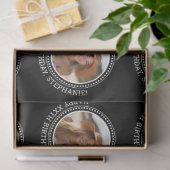 Circle One Foto Gelukkige Verjaardag Groet - Zwart Tissuepapier (Geschenk)