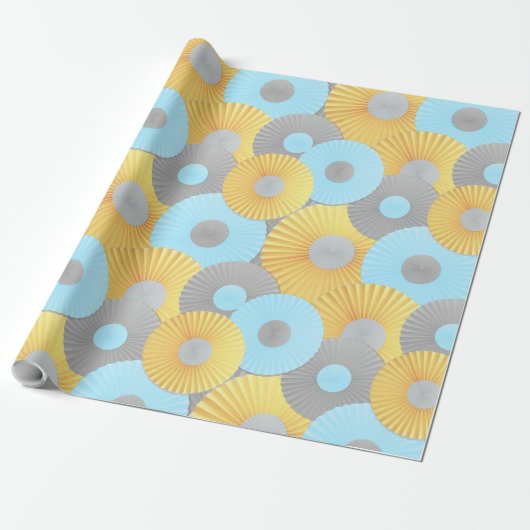 Circle Origami Pastel Pattern Cadeaupapier (Uitgerold)