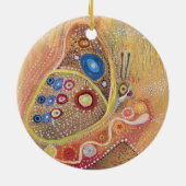 Circle Ornament Butterfly Art Painting (Achterkant)