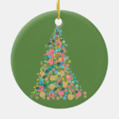 Circle Ornament Vakantieboom - abstracte dot art (Achterkant)