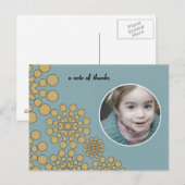 Circle patterned Bedankt Briefkaart (Voorkant / Achterkant)