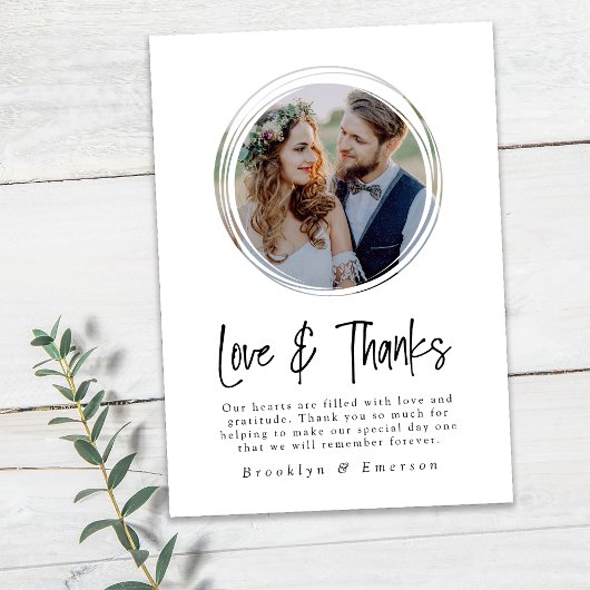 Circle Photo minimalist Bedankkaart