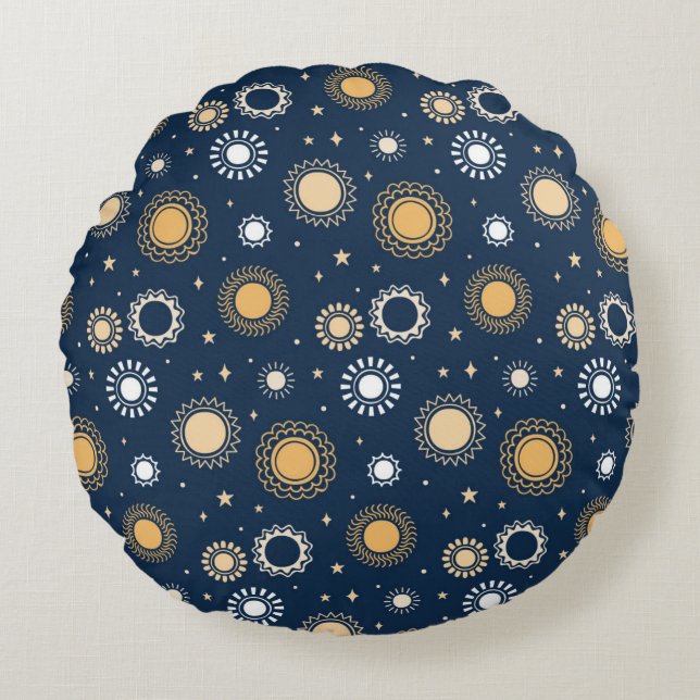 Circle Pillow Design  Rond Kussen (Voorkant)
