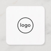 Circle professional white voeg uw aangepaste logo vierkante visitekaartje (Voorkant)