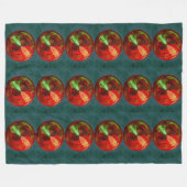 CIRCLE RED FLEECE DEKEN (Voorkant (Horizontaal))