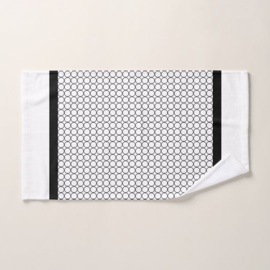 Circle Repeat Black Band Bad Handdoek (Handdoek)