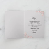 Circle Rustic Floral Grey Moederdag Card Kaart (Binnen)