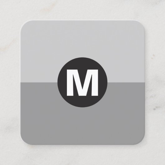 Circle Spot Monogram - Twee Tone 03 Vierkante Visitekaartje (Voorkant)