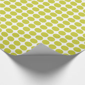 Circle Spots - Banana Yellow on White Cadeaupapier (Hoek)