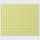 Circle Spots - Banana Yellow on White Cadeaupapier (Vlak)