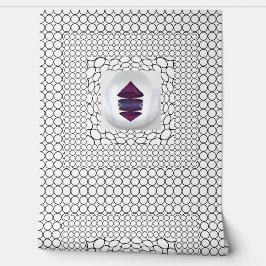 Circle Squares Paarse prisma Behang