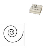 Circle Swirl Hout Art Stamp Rubberstempel (Gestempeld)