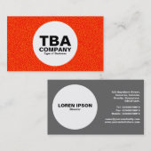 Circle - Willekeurige vlekken - Sinaasappel op roo Visitekaartje (Voorkant / Achterkant)