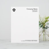 Circled Chevron - zwart Custom Briefhoofd (Staand voorkant)