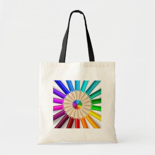 Circled gekleurde pennen tote bag