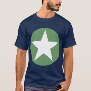 Circled Star - White met Army Green T-shirt