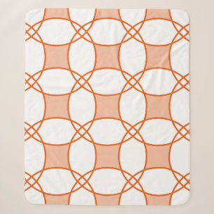 Circles Art: Naadloos geometrisch patroon Sherpa Deken