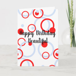 Circles: Baby blauw & rood Wenskaart Kaart