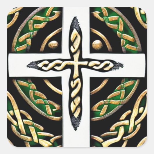 Circles Celtic Cross Sticker (Voorkant)