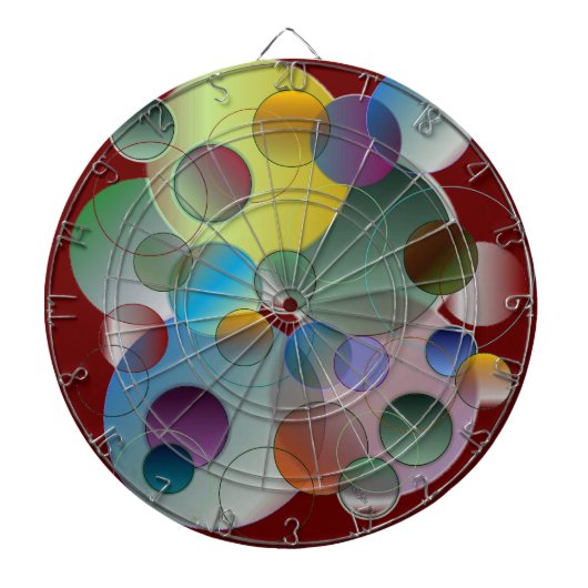 Circles Collage Dartbord (Voorkant)