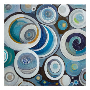 Circles Composition II Poster d'art brillant