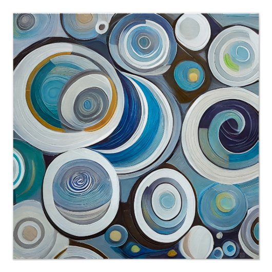 Circles Composition II Poster d'art brillant (Devant)