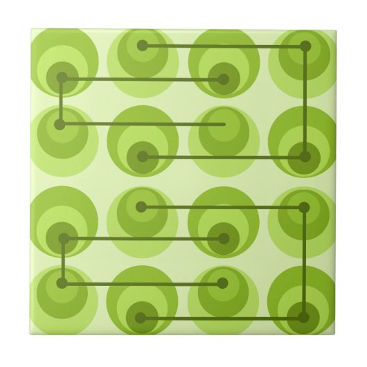 Circles halverwege de eeuw Chartreuse Tegeltje (Voorkant)