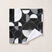 Circles Halves Black Gray (Gant de toilette)
