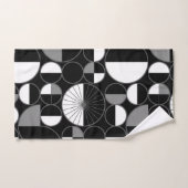 Circles Halves Black Gray (Serviette à main)