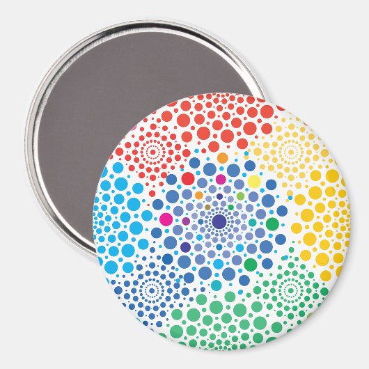 Circles Mandala 3 Magneet (Voorkant / Achterkant)