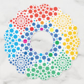 Circles Mandala 3 Wijnglaslabel (Achterkant)