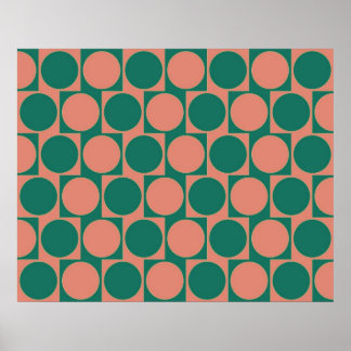 Circles met optisch verblindingsscherm wandeffect poster