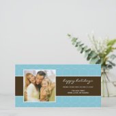 Circles modernes Carte photo de vacances - Turquoi (Debout devant)