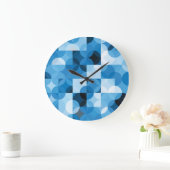 Circles Naadloos: Abstract Blauw  Grote Klok (Huis)