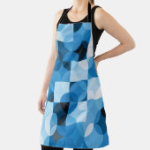 Circles Naadloos: Abstract Blauw  Schort (Insitu)