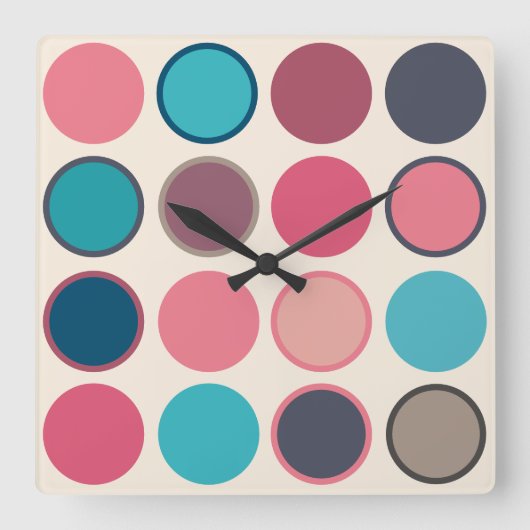 Circles of the Horizon 3 Vierkante Klok (Voorkant)