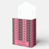 Circles op strips - houtskool en roze tand bedankdoosjes (Geopend)