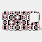 Circles Pattern Girly Pink Black White Grey Case-Mate iPhone Case (Achterkant (horizontaal))