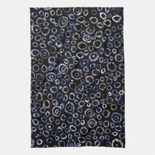 Circles Slate Charcoal Theedoek