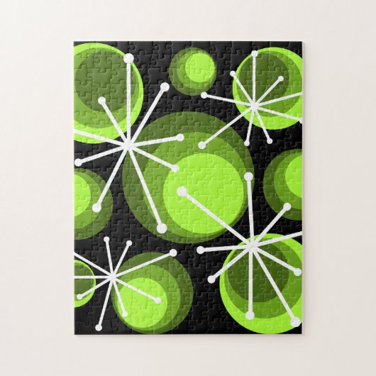 Circles uit de middeleeuwen — Starbursts Chartreus Legpuzzel (Verticaal)
