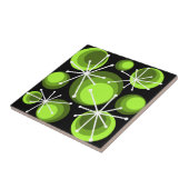 Circles uit de middeleeuwen — Starbursts Chartreus Tegeltje (Zijkant)