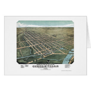 Circleville, OH, Panoramische Kaart - 1876