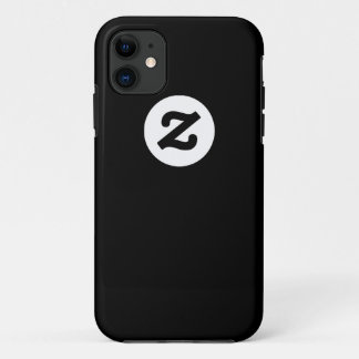 CircleZ - Wit op zwart iPhone 11 Hoesje