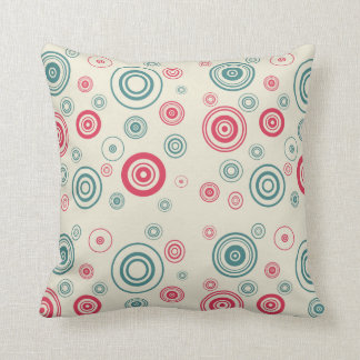 Circling Red & Turquoise - Moderne Kussens