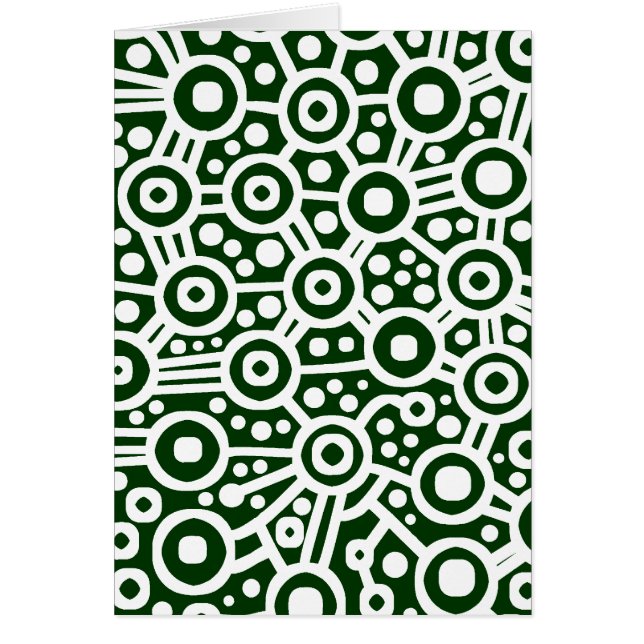 Circuit Alien Abstrait - Blanc sur Vert foncé (Devant)