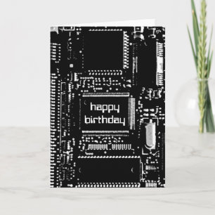 Circuit B&W 'Happy Birthday' kaart