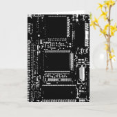 Circuit B&W - portrait de carte de voeux (Fleur jaune)