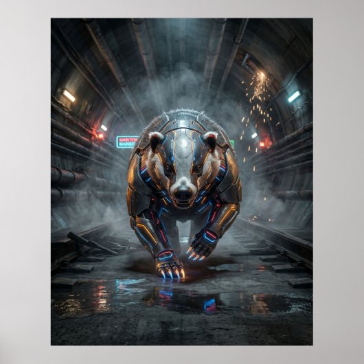 Circuit Badger Tunnel Rush Poster (Voorkant)